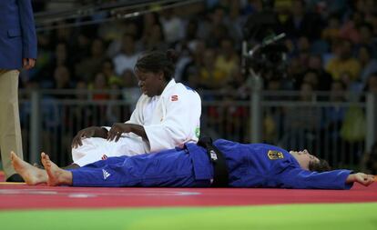 María Bernabéu, tras perder el bronce contra Laura Vargas Koch.