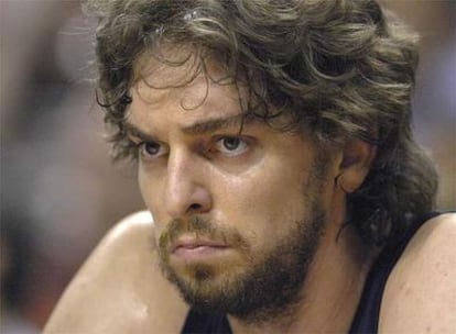 Pau Gasol, en un partido con los Grizzlies