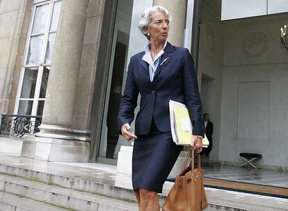 La ministra francesa de Economía, Christine Lagarde, a la salida del Elíseo.