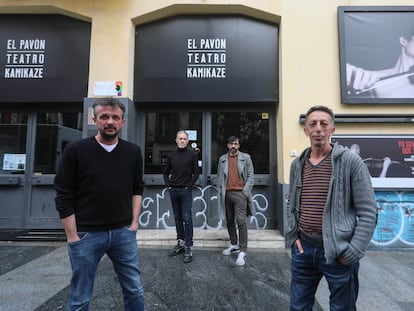 De izquierda a derecha, Jordi Buxó, Miguel del Arco, Israel Elejalde y Aitor Tejada, la semana pasada en el Pavón.