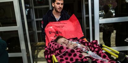 Un ni&ntilde;o sirio en la ciudad turca de Kilis.