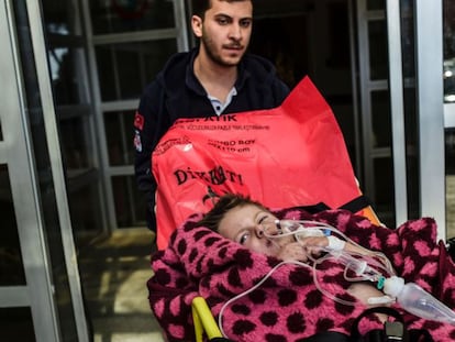 Un ni&ntilde;o sirio en la ciudad turca de Kilis.