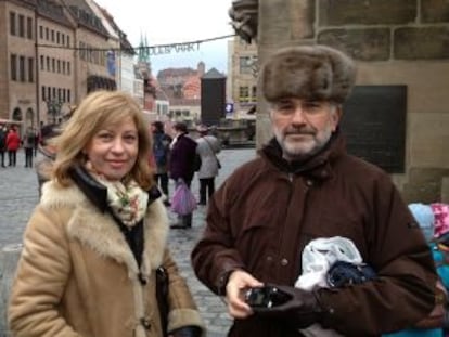 Carmen Gago, secretaria general de la Cámara de Comercio, e Ignacio Fernández de Mesa, presidente, en un viaje a Alemania.