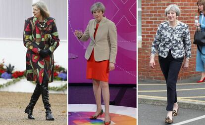 Brtish PM Theresa May makes a point of wearing distinctive footwear.