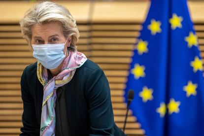 La presidenta de la Comisión Europea, Ursula von der Leyen, el miércoles en Bruselas.