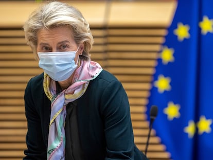 La presidenta de la Comisión Europea, Ursula von der Leyen, el miércoles en Bruselas.