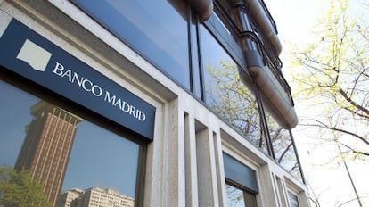 Antigua sede de Banco Madrid en el Paseo de la Castellana de Madrid.
