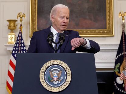 El presidente de Estados Unidos, Joe Biden, este viernes en la Casa Blanca.