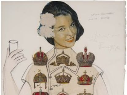 'Dalinienne Empire', uno de los seis diseños de moda de Dalí.