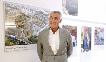 Evelio Acevedo, director gerente del Museo Thyssen, en la presentaci&oacute;n de los presupuestos de 2014. 