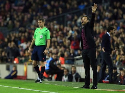 Luis Enrique, durante el partido contra el Deportivo. 