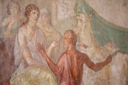Detalle de un fresco de la  casa de los Vettii.