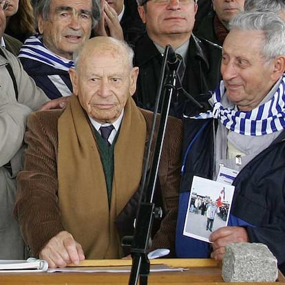 Matías Arranz, en el aniversario de la liberación de Mauthausen.