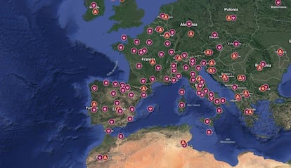 Mapa del coronavirus en el mundo.