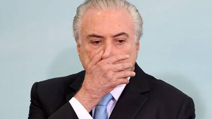 Temer en foto de 7 de junio de 2017, cuando era presidente de Brasil.