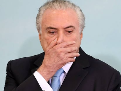 Temer en foto de 7 de junio de 2017, cuando era presidente de Brasil.