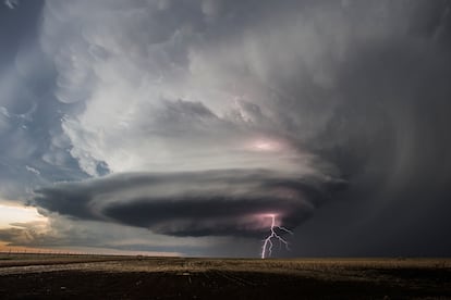 This May 21, 2020, photo provided by Victor Gensini shows a tornado in Moscow, Kansas.