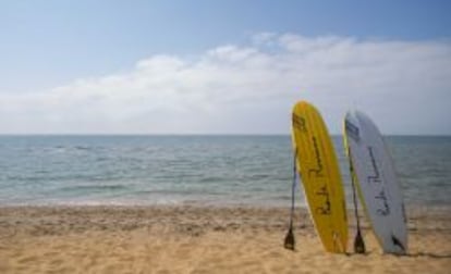 Tablas para la pr&aacute;ctica de paddle surf en Marbella.