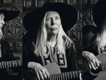 Joni Mitchell, retratada para Music Project de Yves Saint Laurent.