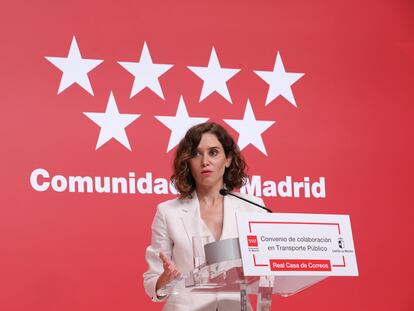 La presidenta de la Comunidad de Madrid, Isabel Díaz Ayuso, el 11 de julio en la capital.