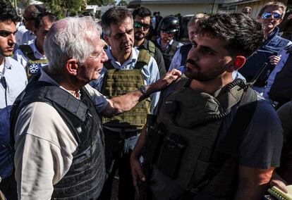 Josep Borrell, during the visit to Kibbutz Beeri, this Thursday, November 16.