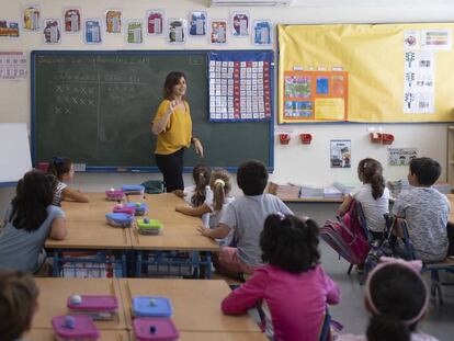 Una clase en una escuela pública de Sevilla.