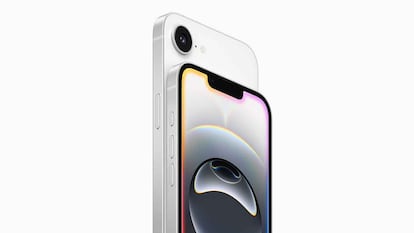 Trasera del iPhone 16e de color blanco