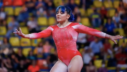 Alexa Moreno, durante una de sus competencias, en los Juegos Centroamericanos