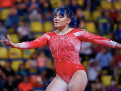 Alexa Moreno, durante una de sus competencias, en los Juegos Centroamericanos.