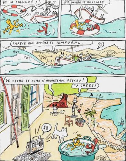Cómic 'Los Garriris pescando', de Mariscal (1985).