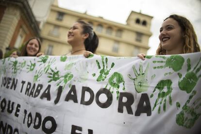 Manifestación en Sevilla por el día del trabajo.