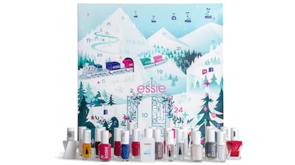 Este calendario de adviento de belleza consta de 24 esmaltes de uñas con colores muy vivos y alegres.