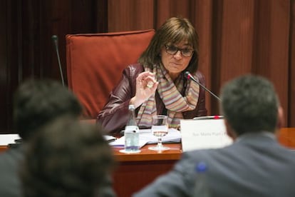 Marta Pujol, el lunes pasado en el Parlament.