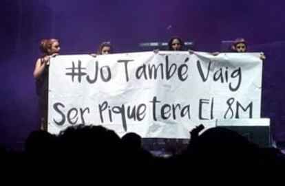 El colectivo en otro acto de protesta.