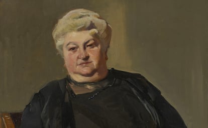 Retrato de Emilia Pardo Bazán pintado por Joaquín Sorolla en 1913.