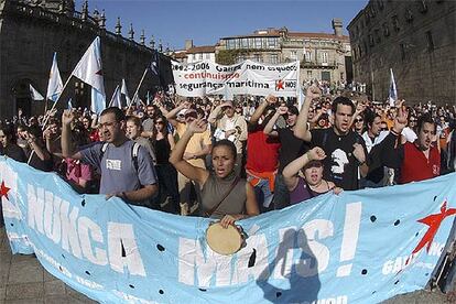 Manifestación de Nunca Máis en Santiago de Compostela.