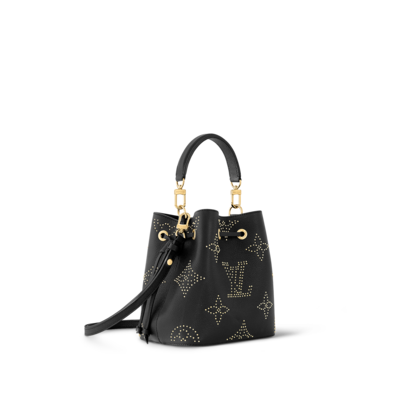 The NéoNoé BB is one of Louis Vuitton’s new models that features the brand’s iconic monogram made out of tacks. €2,450/$3,050.