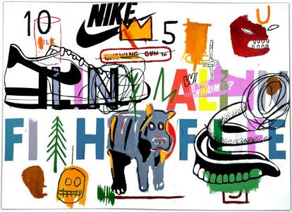'Ali enfermo luchando por la vida' (1984), obra de Jean-Michel Basquiat de la colección Bischofberger.
