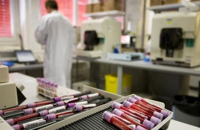 Muestras de sangre del laboratorio antidopaje de Epalinges (Suiza)