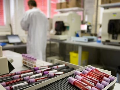 Muestras de sangre del laboratorio antidopaje de Epalinges (Suiza)