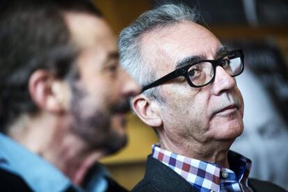 Juan Diego (izq.) y Juan José Millás, en la presentación de 'La lengua madre'.