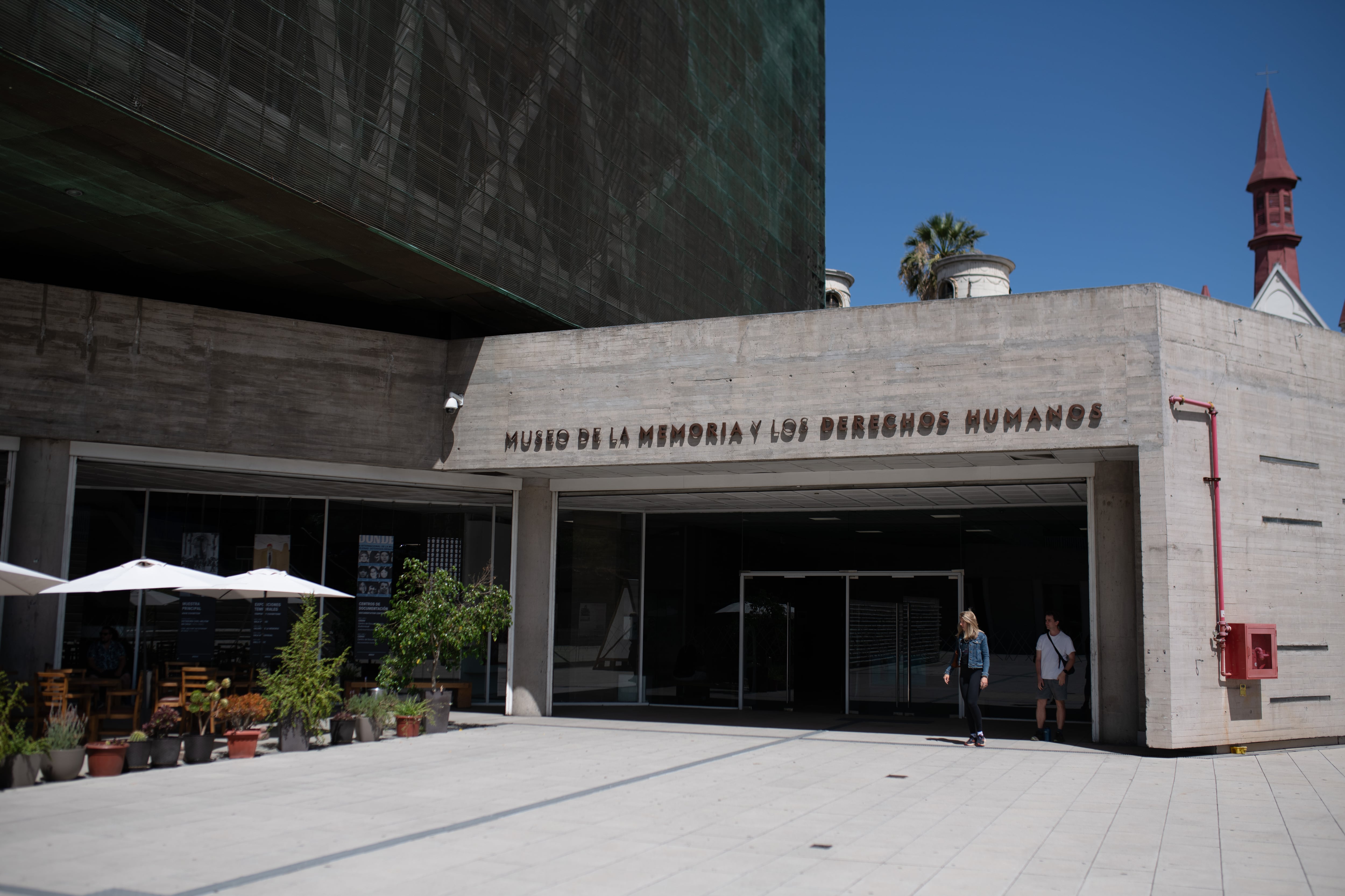 Fachada del Museo de la Memoria y Derechos Humano en Santiago, el 24 de febrero.