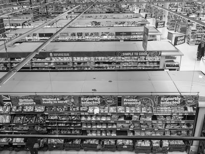 Vista desde arriba del supermercado Asda en Londres, en octubre de 2022.