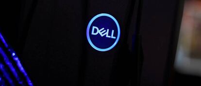 Logo de Dell en la feria de electrónica E3 de Los Ángeles.