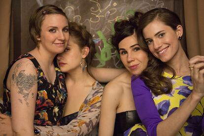 Dunham, Kirke, Mamet y Williams, el reparto protagonista de ‘Girls’.