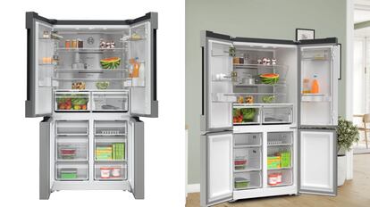 Este gran electrodoméstico de Bosch dispone del cajón VitaFresh para mantener la humedad de los alimentos controlada.