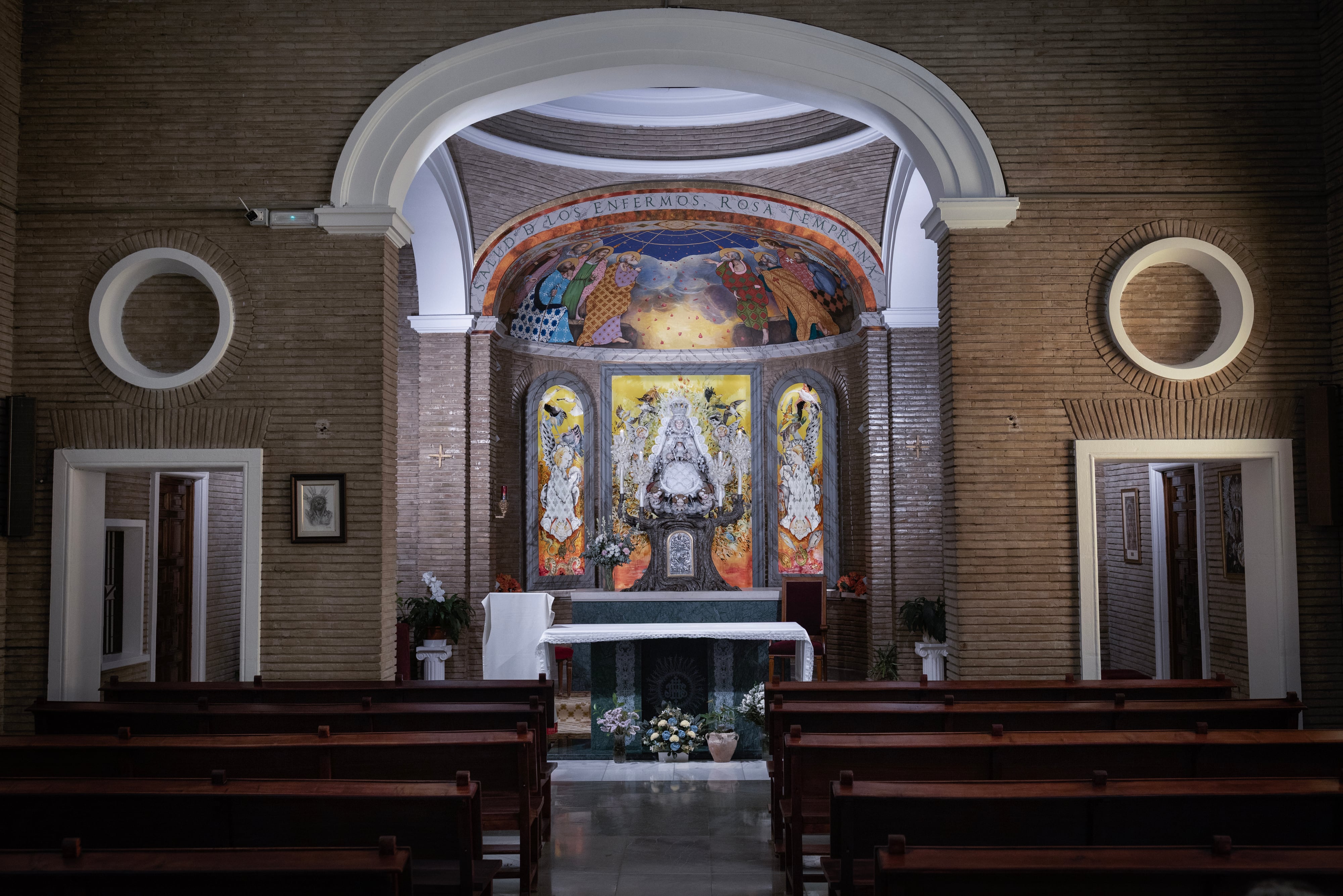 Capilla del Hospital Virgen del Rocío de Sevilla, el pasado jueves.