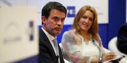 L'exprimer ministre francès Manuel Valls durant la seva intervenció a l'EFEForo Líders aquest dijous.