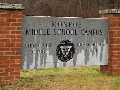 Muro del colegio Chalk Hill en Monroe, Connecticut.