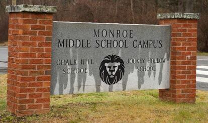 Muro del colegio Chalk Hill en Monroe, Connecticut.